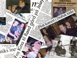 click to see a collage of newspaperclips