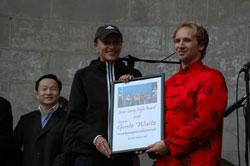 Grete Waitz and Thomas Stanghelle in New York