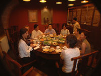 Norwegian and Chinese friends around the table