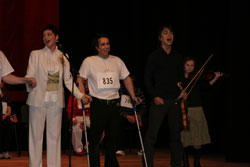 From the left: Guest Artist Jo Lemaire, Thomas Stanghelle(tenor) as Mark Wang and winner of the talent-show Kjempesjansen Alexander Rybak.