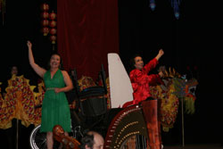 From the left: Lin Meng-Chun (soprano) as Mark's girlfriend Jing and Thomas Stanghelle (tenor) as Mark Wang