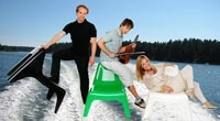 From the left: Thomas Stanghelle, Alexander Rybak and Hanne Krogh